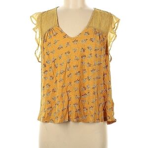 Floral Mustard Top